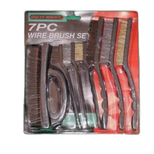 Eterna IB-WB-040 Industrial Plastic Handle Steel Wire Brush Set 7PC Multi-Size Wire Brush Set